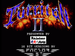 Turrican II The Final Fight title screen for Amiga